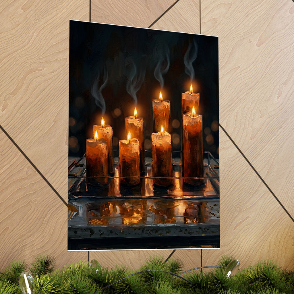 Candlelit Serenity – Warm Glow Wall Art Poster