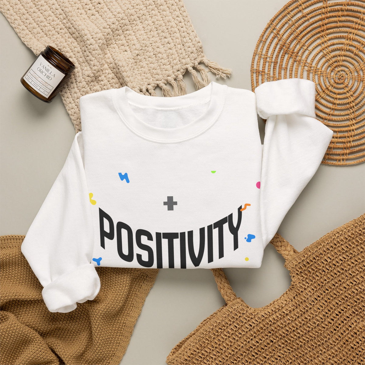 Positivity Crewneck Sweatshirt – "Have You Had Your Plus Sign Today" Motivational Pullover