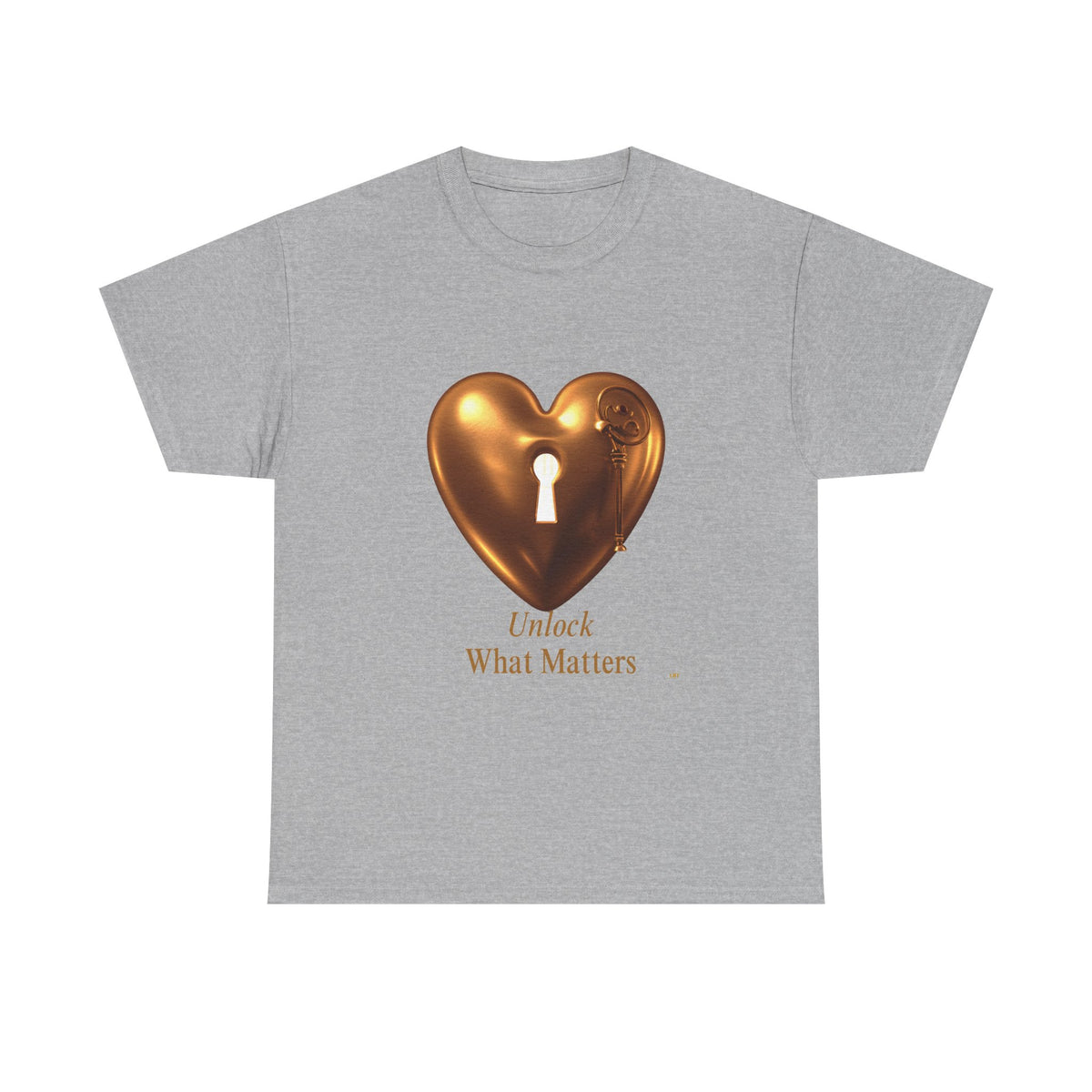 Heart Key T-Shirt — "Unlock What Matters" Inspirational Tee