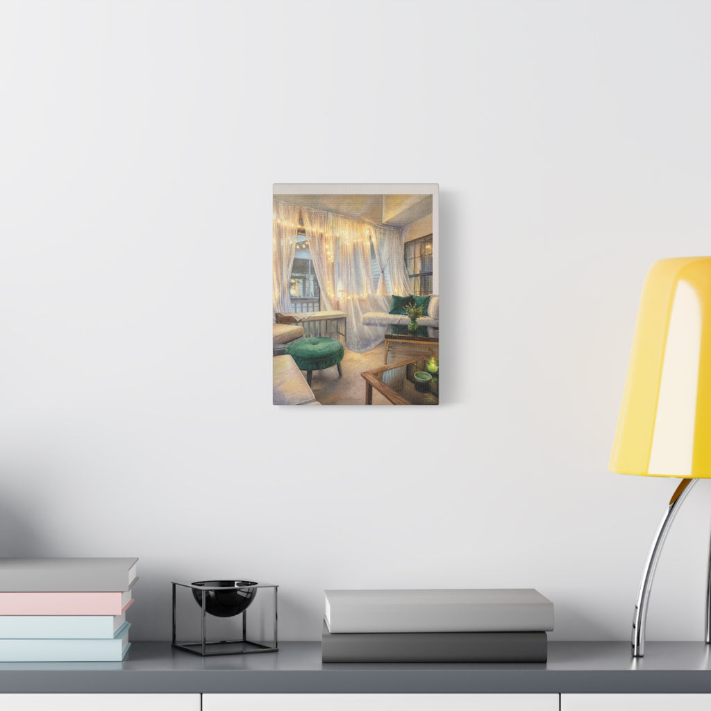 Garden Daydream – Serene Patio Stretched Canvas Wall Art