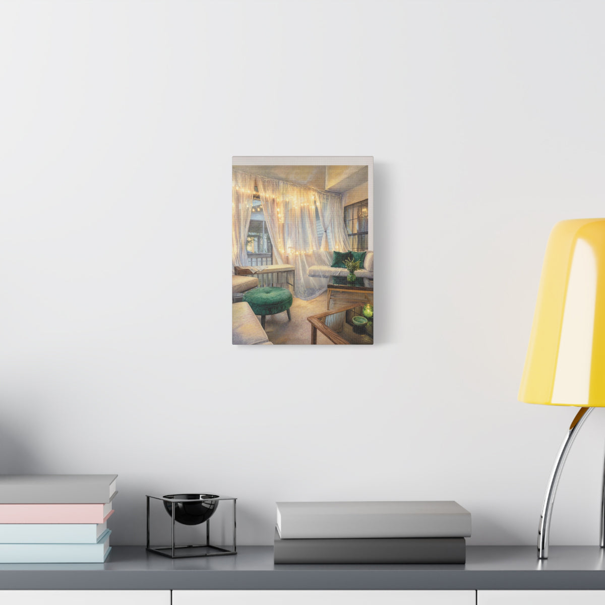 Garden Daydream – Serene Patio Stretched Canvas Wall Art