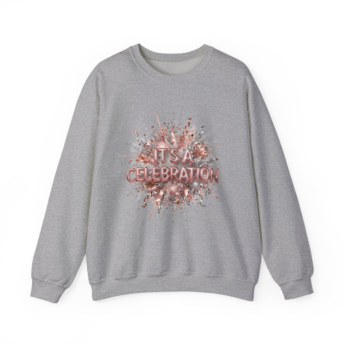 Celebration Burst Crewneck Sweatshirt — "It's a Celebration" Graphic