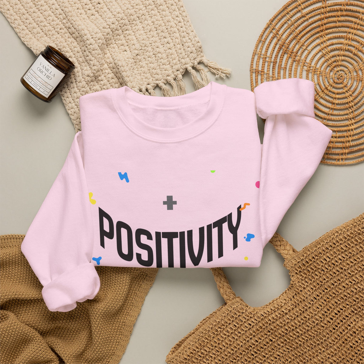 Positivity Crewneck Sweatshirt – "Have You Had Your Plus Sign Today" Motivational Pullover