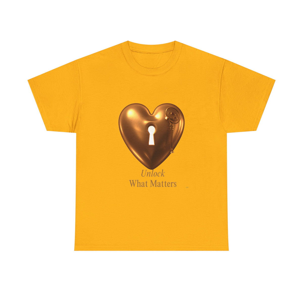 Heart Key T-Shirt — "Unlock What Matters" Inspirational Tee