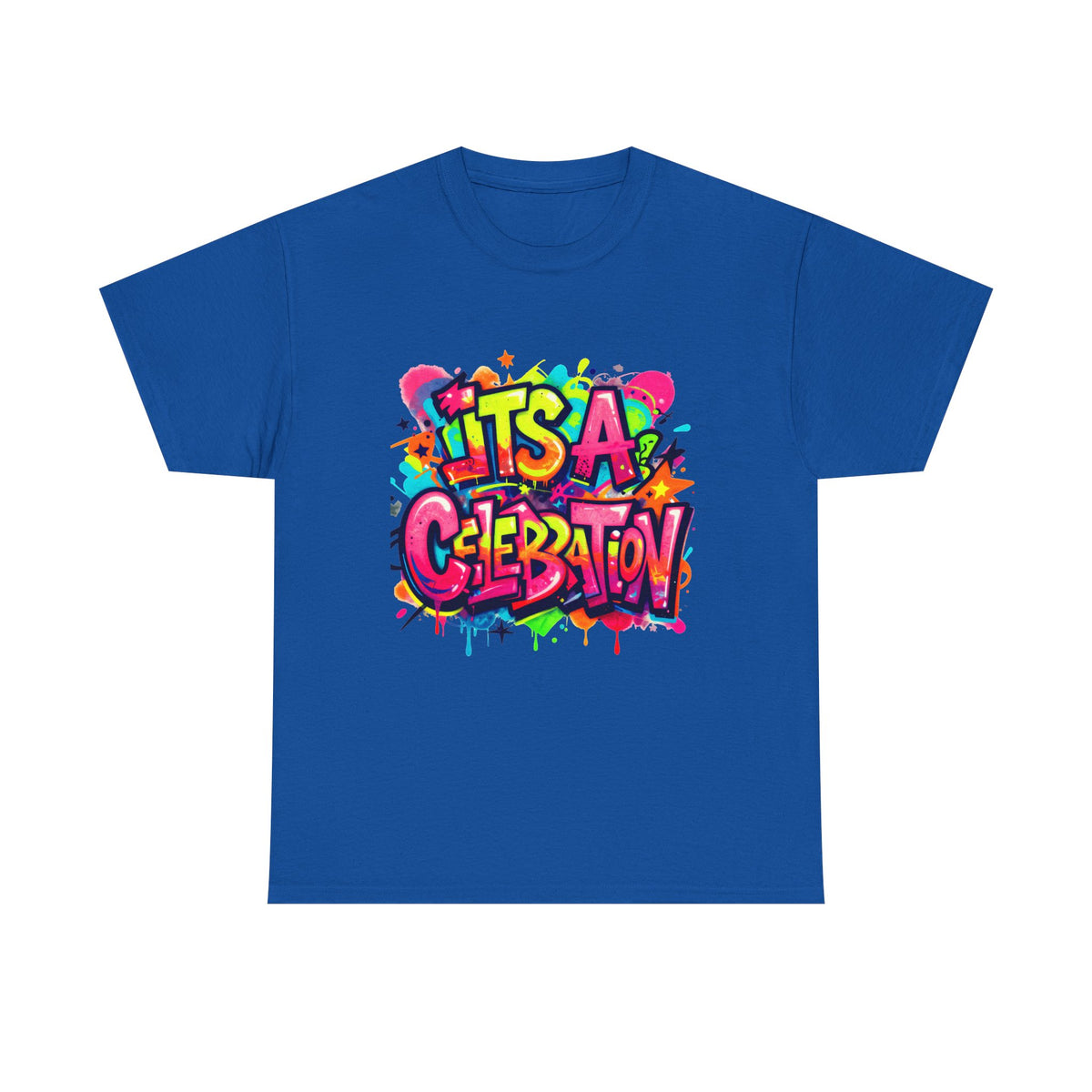 It’s a Celebration – Graffiti Graphic Heavy Cotton T-Shirt