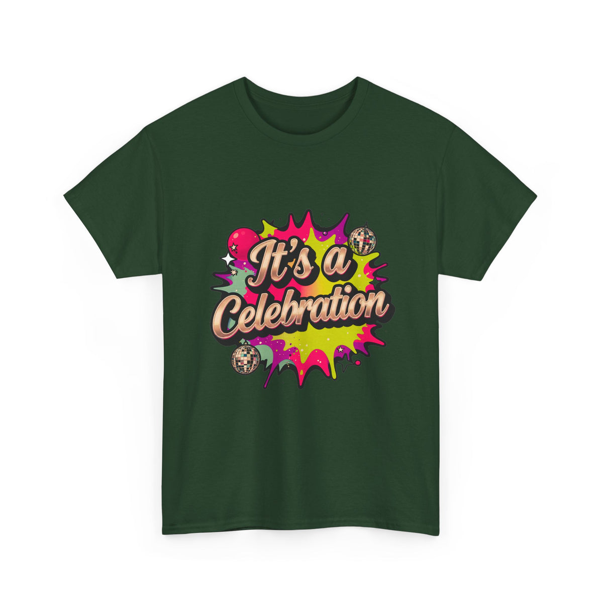 It's a Celebration T-Shirt — Colorful Party Graphic Tee