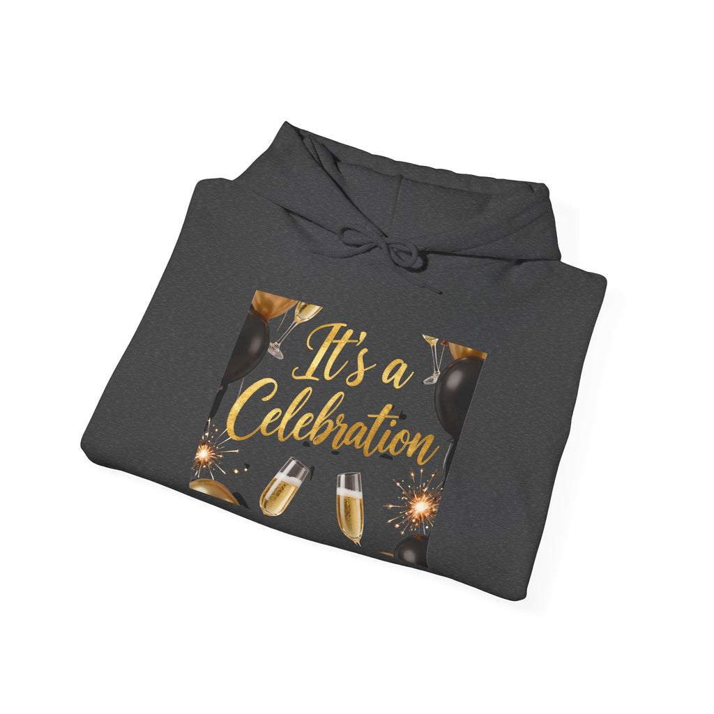 Celebration Hoodie – "It's a Celebration" Champagne & Balloon Party Sweatshirt