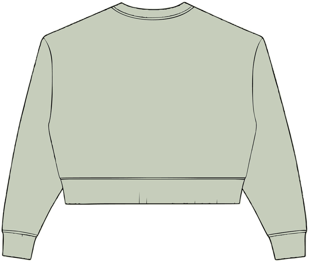 Womens Relaxed Crop Crewneck