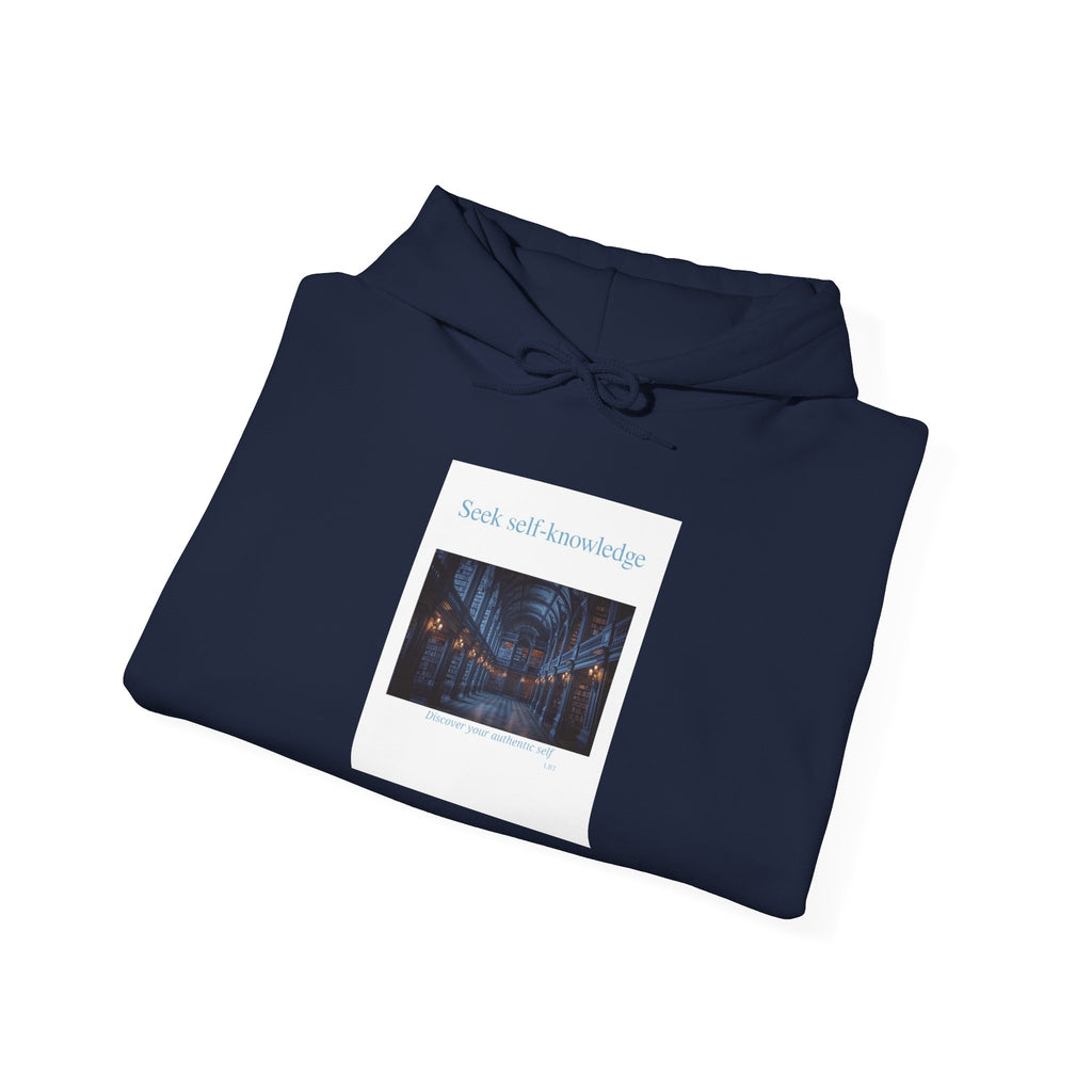 Seek Self-Knowledge Hoodie — Mystic Library Graphic Sweatshirt