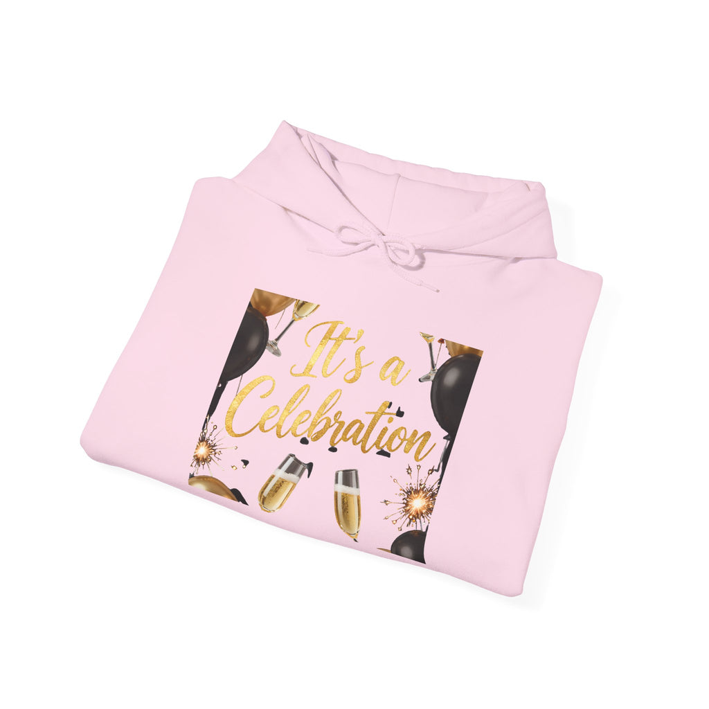 Celebration Hoodie – "It's a Celebration" Champagne & Balloon Party Sweatshirt