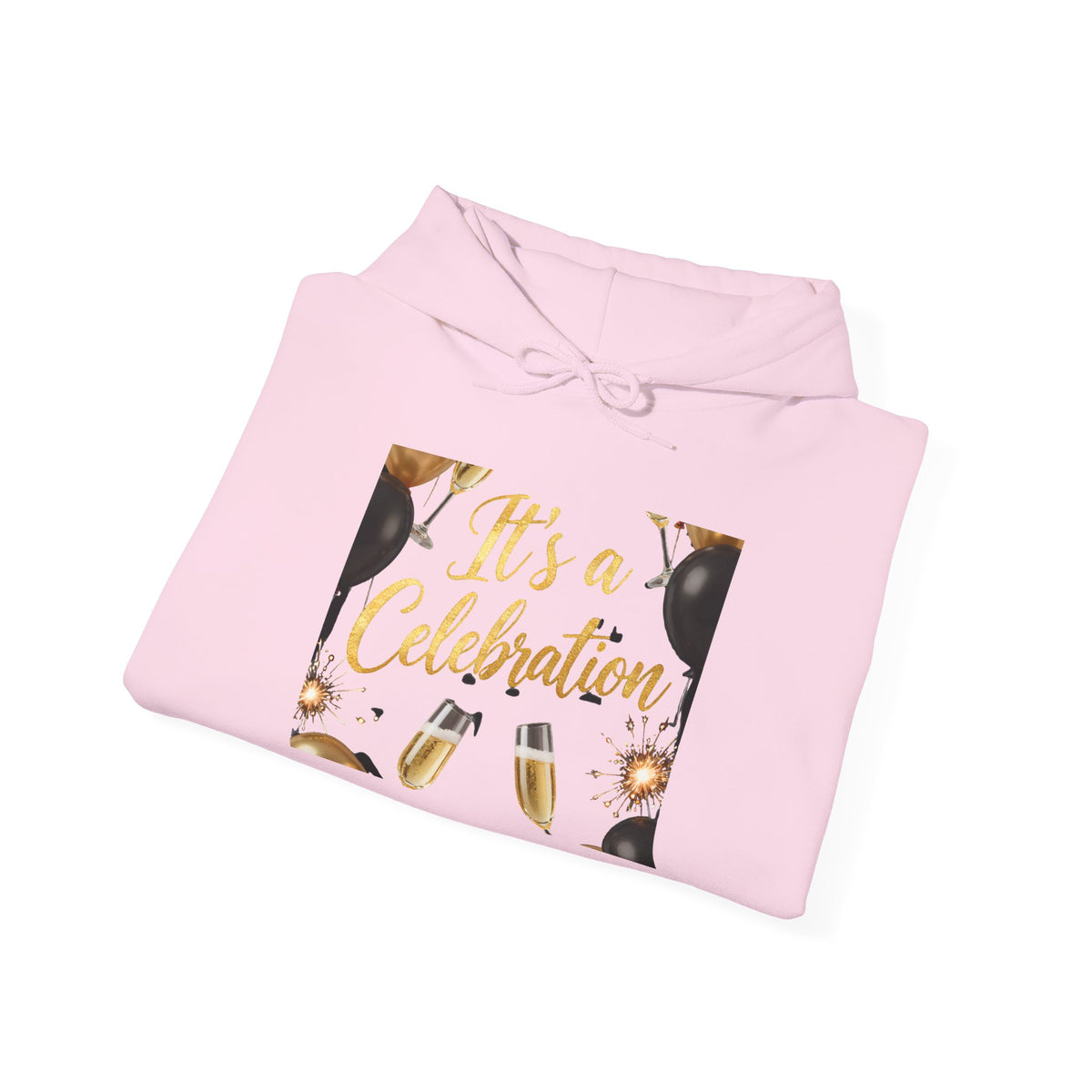 Celebration Hoodie – "It's a Celebration" Champagne & Balloon Party Sweatshirt