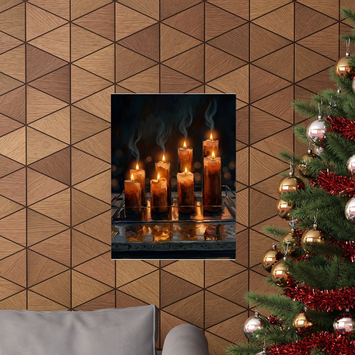 Candlelit Serenity – Warm Glow Wall Art Poster