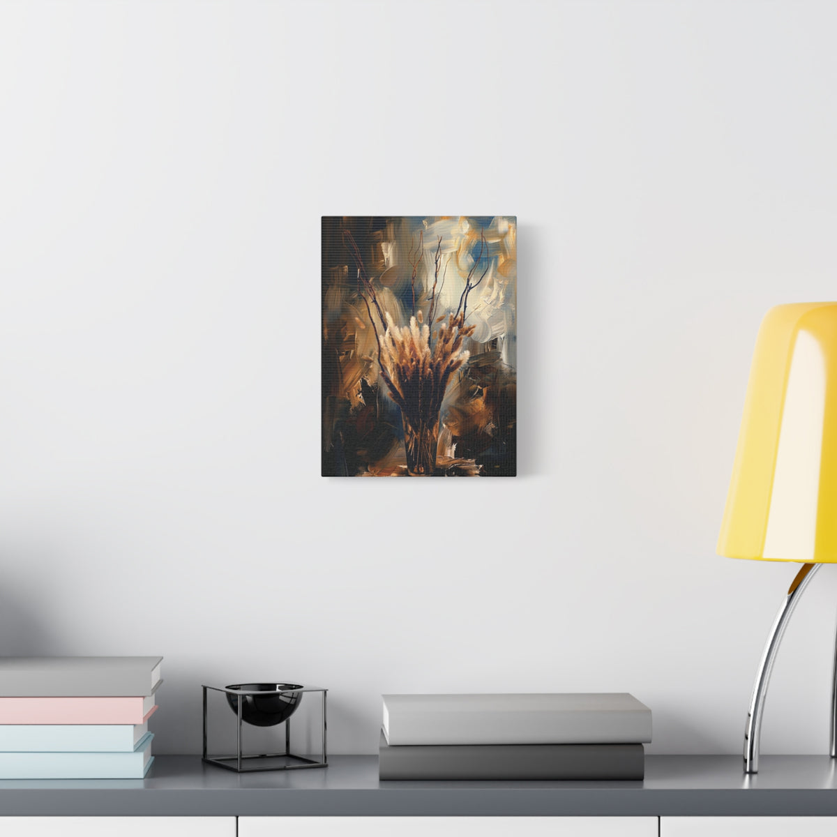 Blue Bloom Elegance – Floral Stretched Canvas Wall Art
