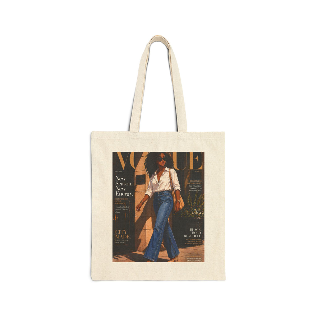 Magazine Cover Cotton Canvas Tote Bag