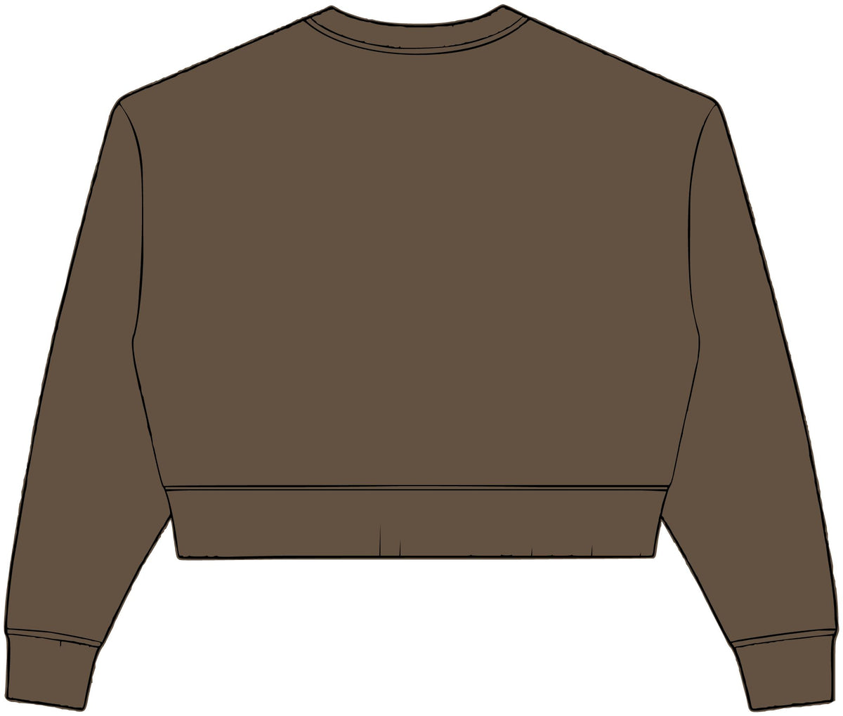 Womens Relaxed Crop Crewneck