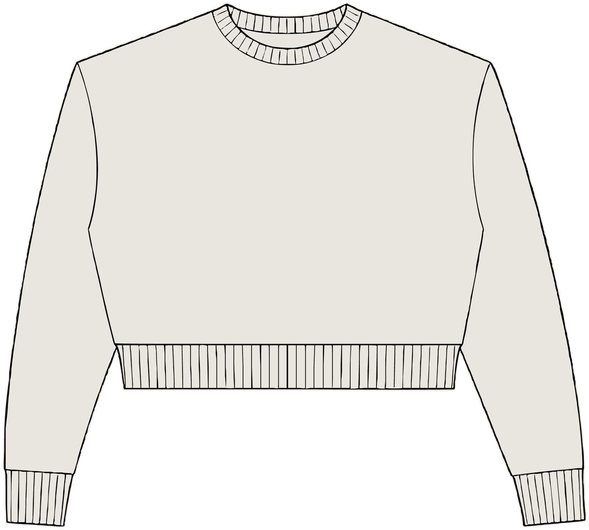 Womens Relaxed Crop Crewneck