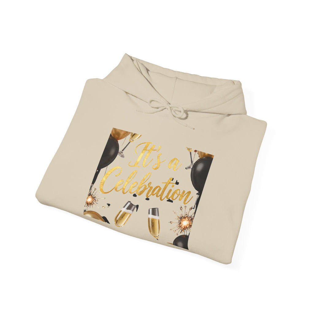 Celebration Hoodie – "It's a Celebration" Champagne & Balloon Party Sweatshirt