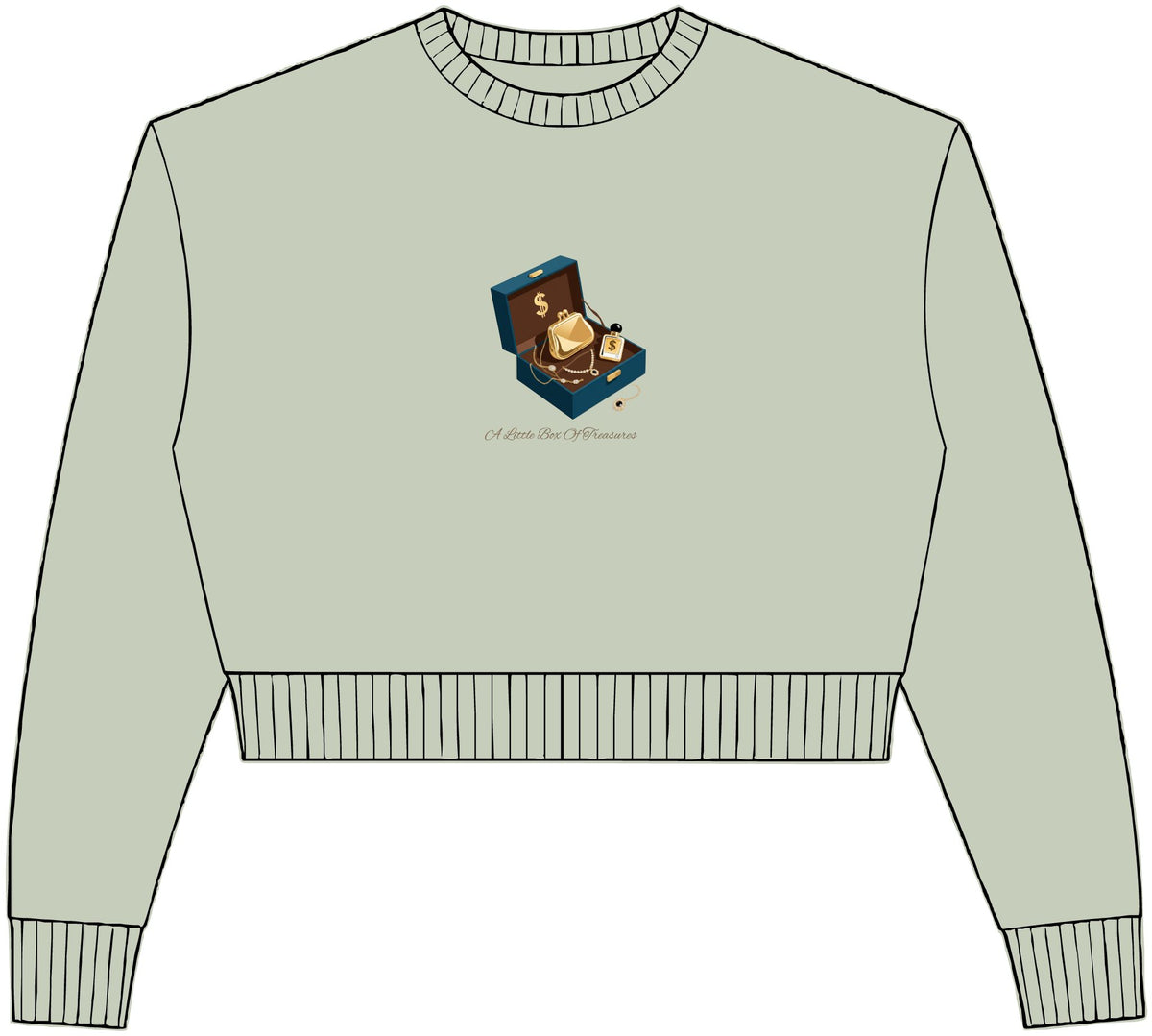 Womens Relaxed Crop Crewneck