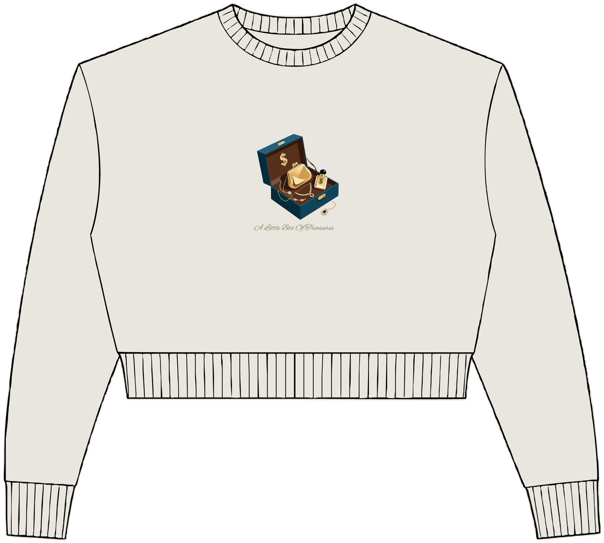 Womens Relaxed Crop Crewneck