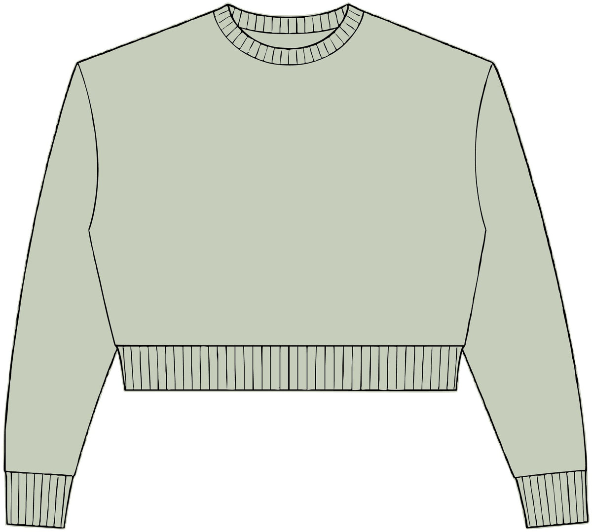 Womens Relaxed Crop Crewneck