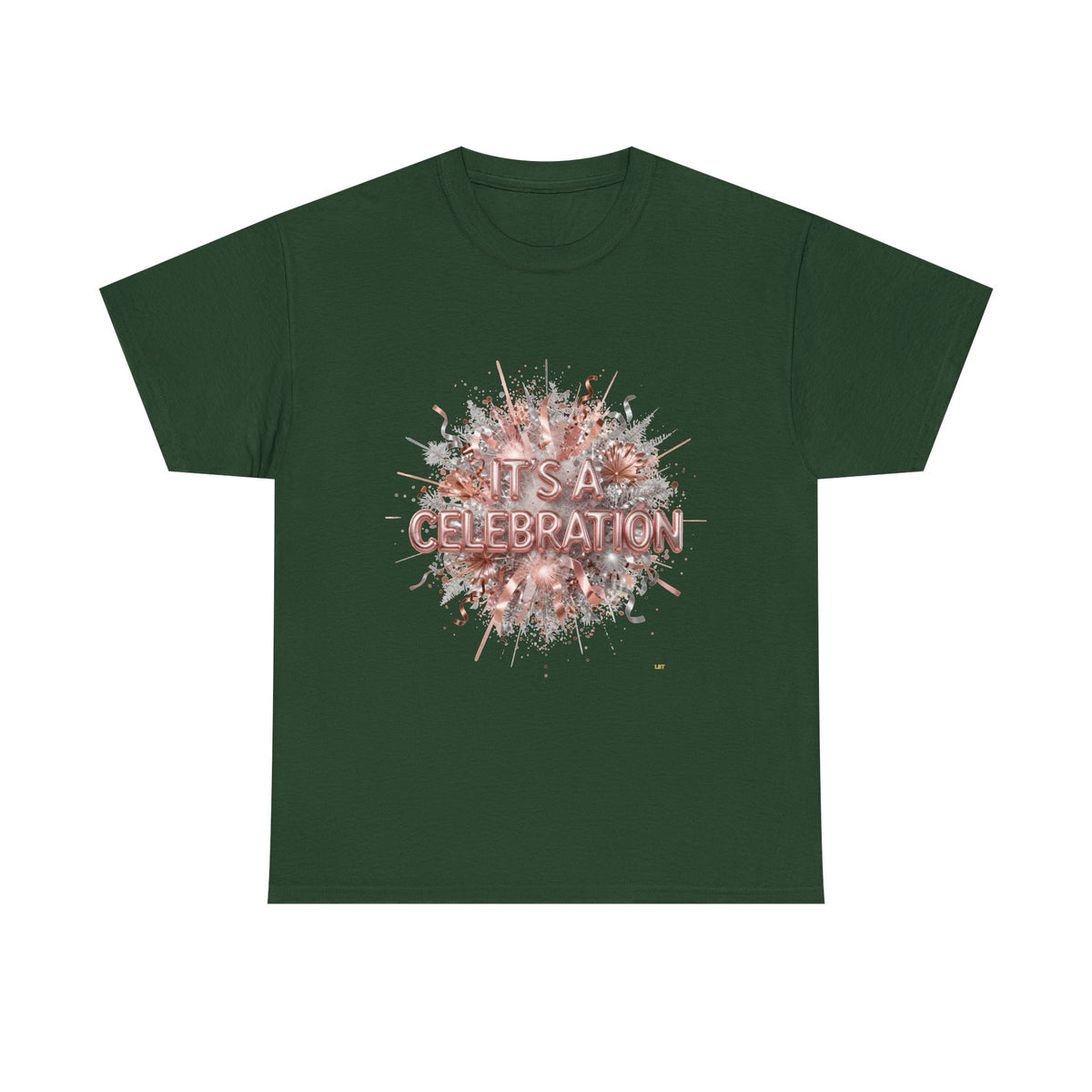 Celebration Floral Burst Tee — "It's a Celebration" Graphic T-Shirt