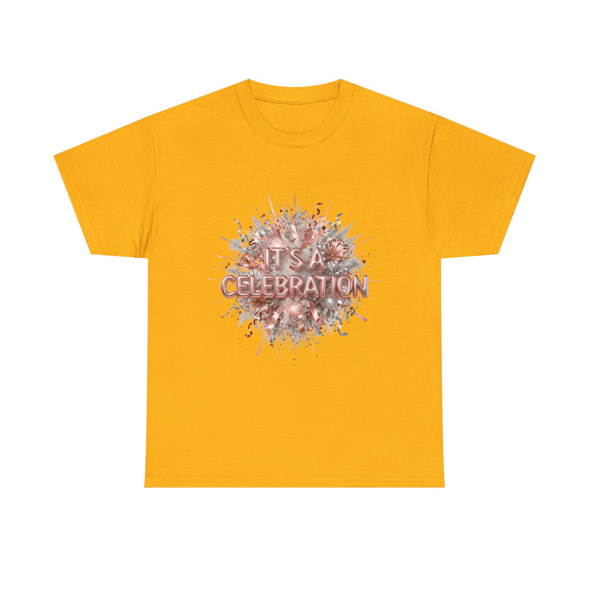 Celebration Floral Burst Tee — "It's a Celebration" Graphic T-Shirt