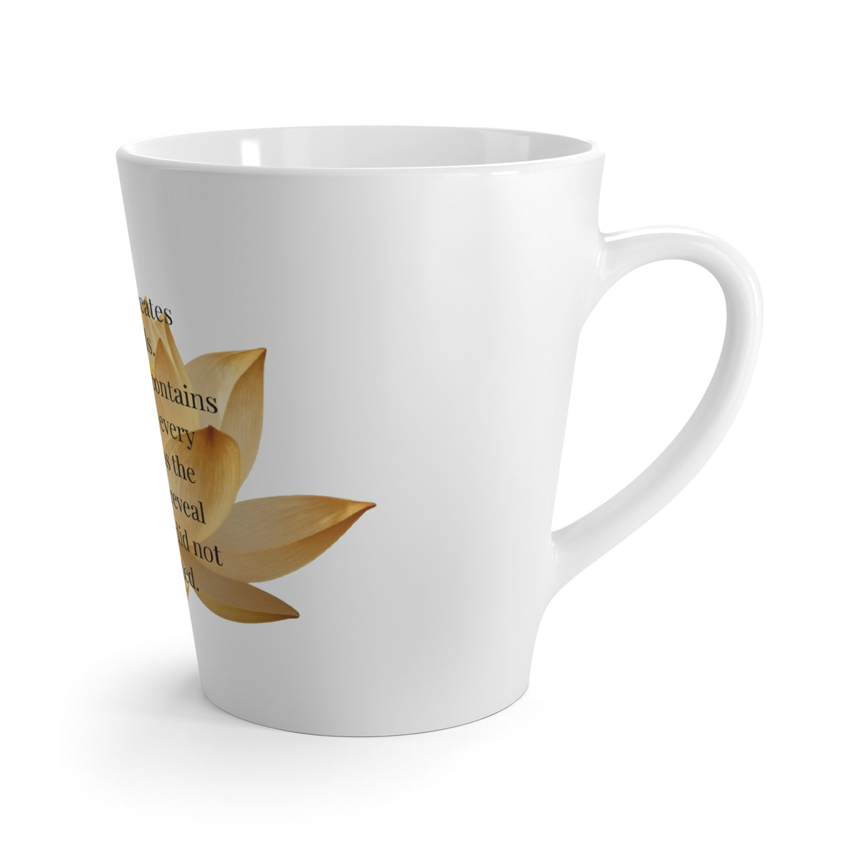 Golden Lotus Inspiration – 12 oz Latte Mug