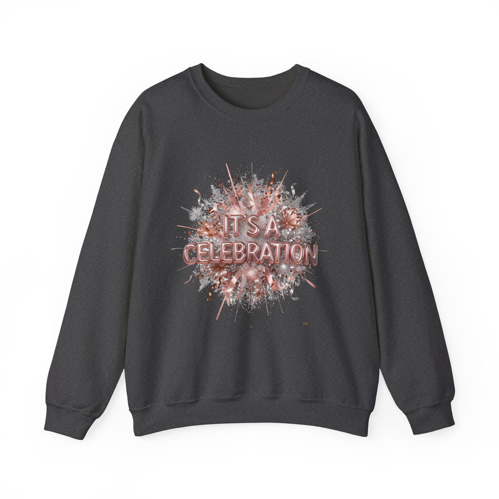 Celebration Burst Crewneck Sweatshirt — "It's a Celebration" Graphic