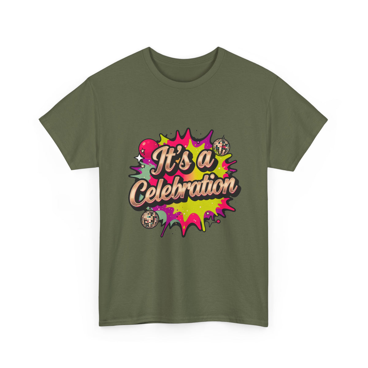 It's a Celebration T-Shirt — Colorful Party Graphic Tee