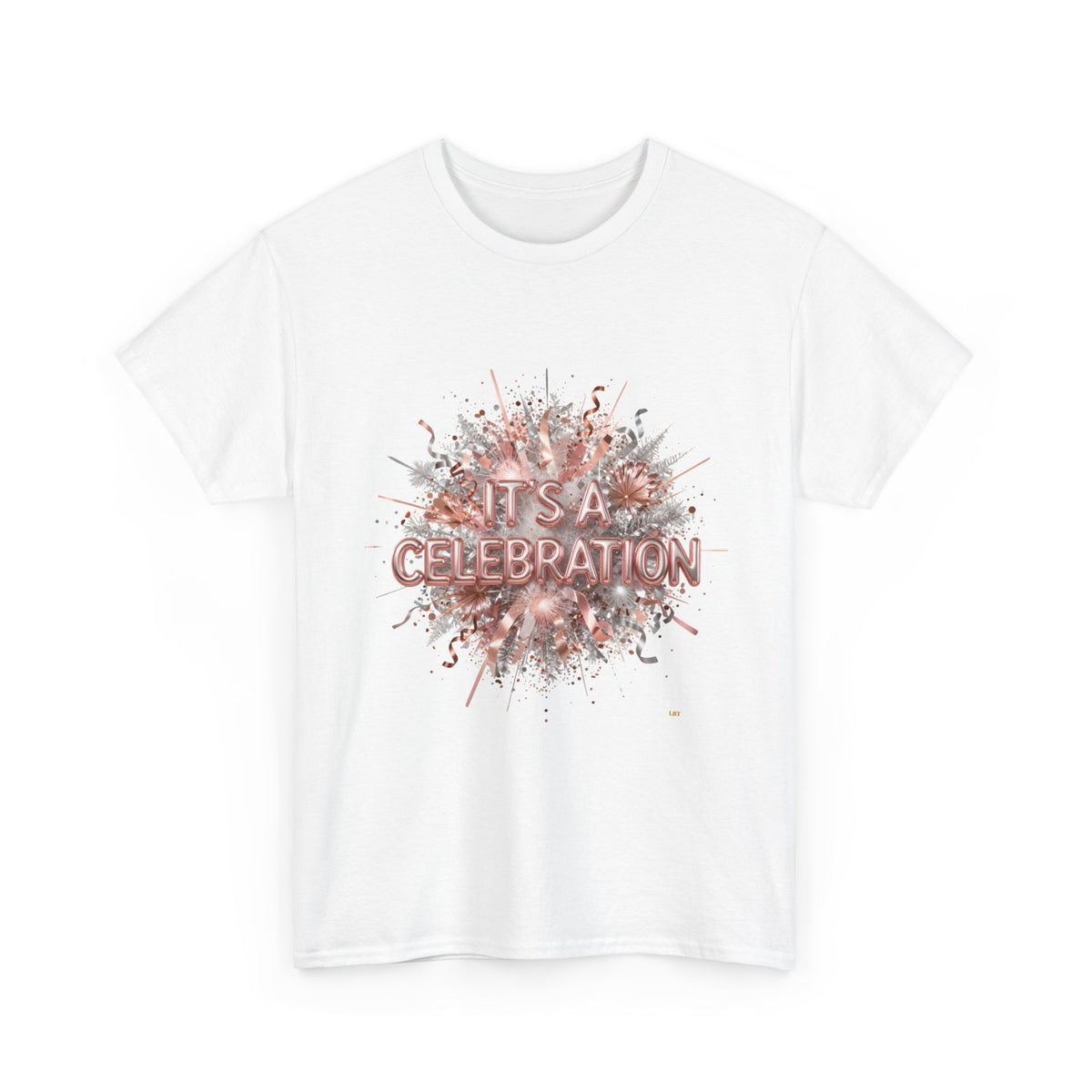 Celebration Floral Burst Tee — "It's a Celebration" Graphic T-Shirt