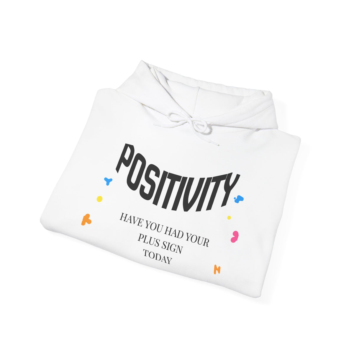 Positive Vibes Hoodie — "Positivity" Confetti Motivational Pullover