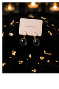 Clear Globe Drop Earrings
