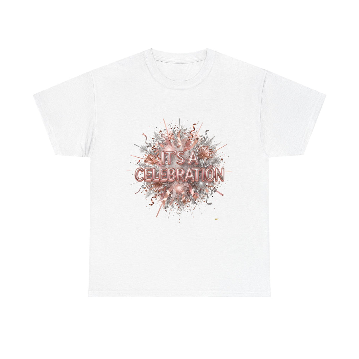 Celebration Floral Burst Tee — "It's a Celebration" Graphic T-Shirt