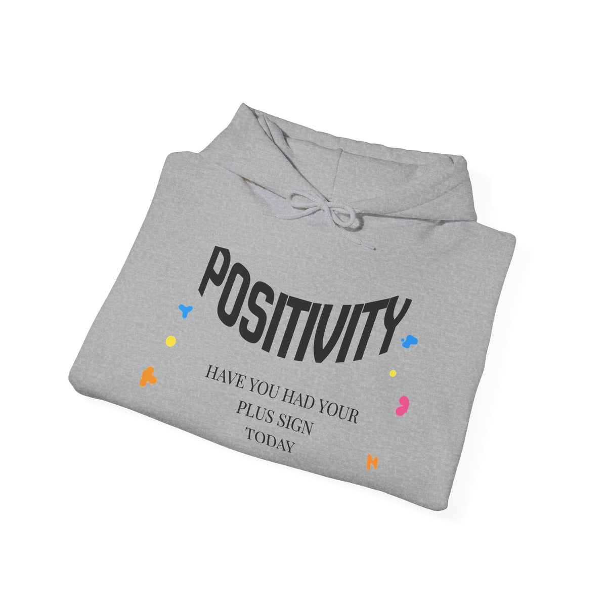 Positive Vibes Hoodie — "Positivity" Confetti Motivational Pullover
