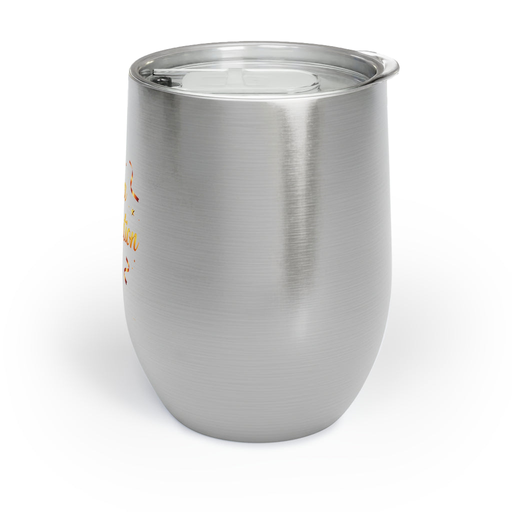 Gold Confetti Celebration – 12 oz Wine Tumbler