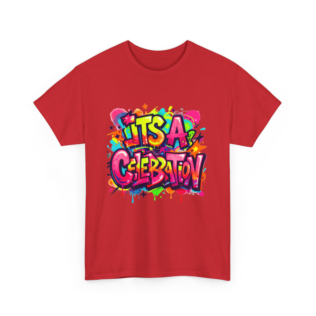 It’s a Celebration – Graffiti Graphic Heavy Cotton T-Shirt