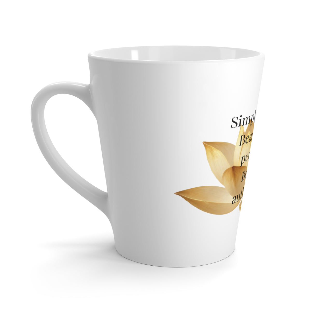 Golden Lotus Inspiration – 12 oz Latte Mug