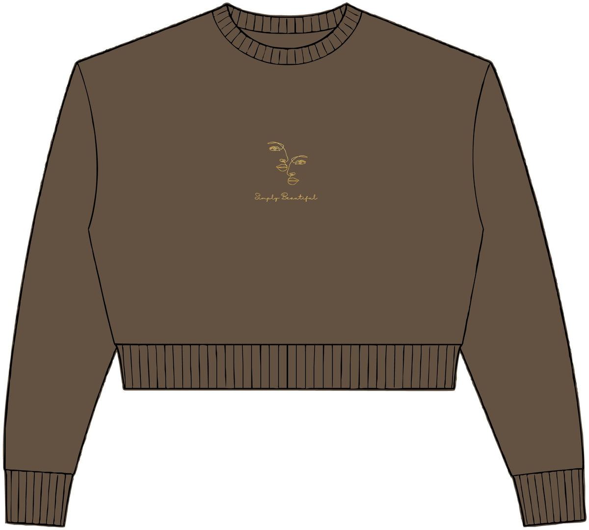 Womens Relaxed Crop Crewneck