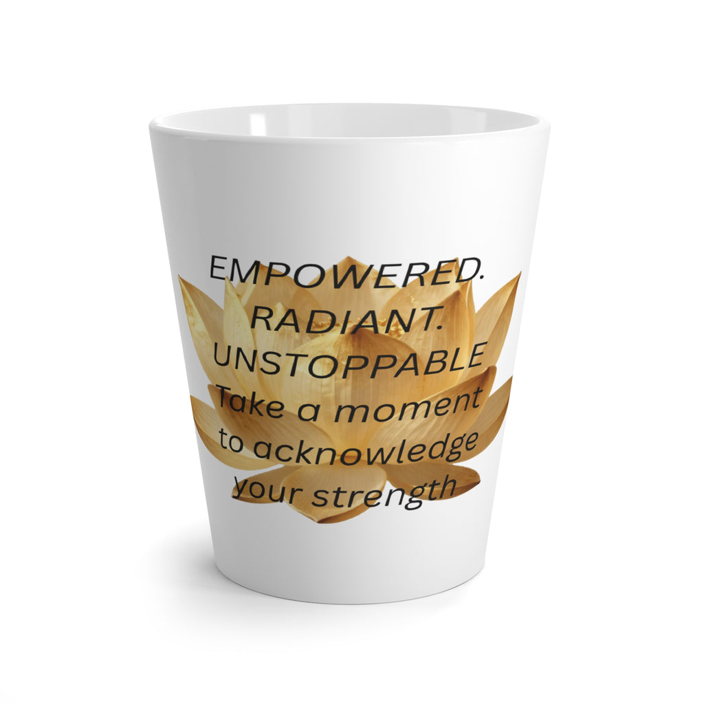 Golden Lotus Inspiration – 12 oz Latte Mug