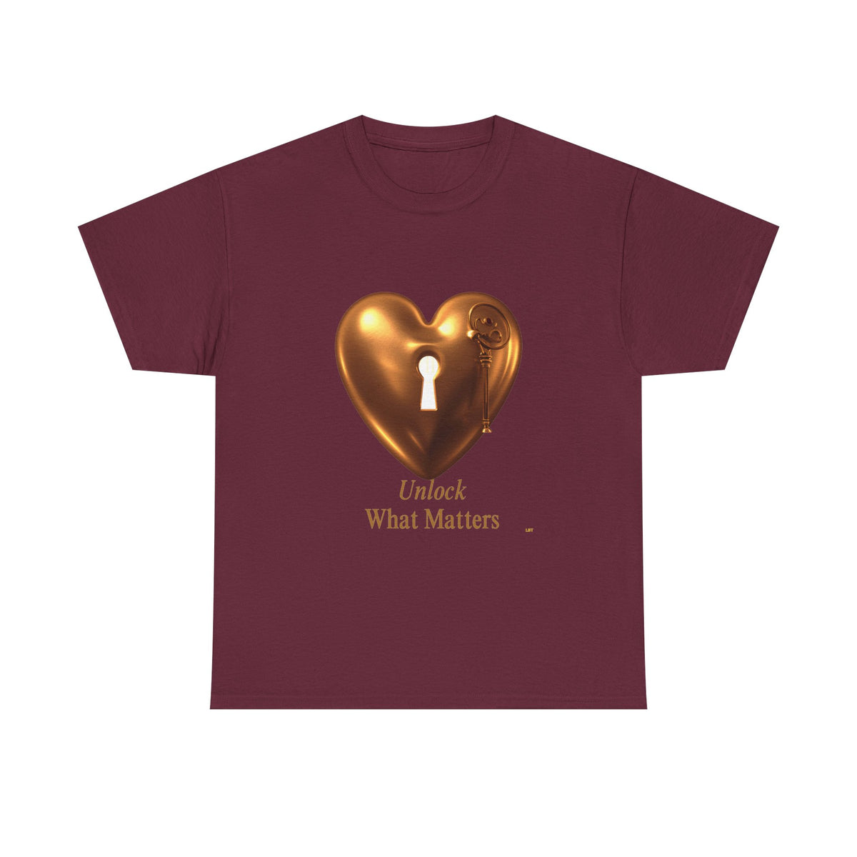 Heart Key T-Shirt — "Unlock What Matters" Inspirational Tee