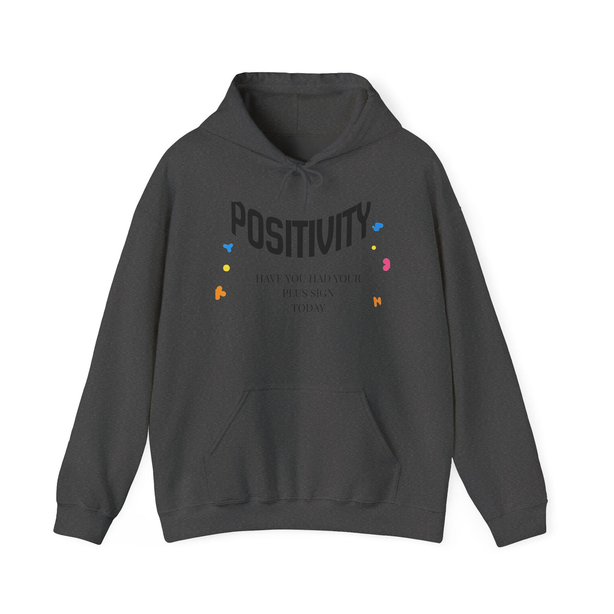 Positive Vibes Hoodie — "Positivity" Confetti Motivational Pullover