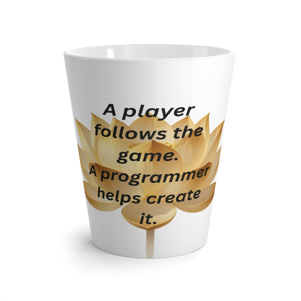 Golden Lotus Inspiration – 12 oz Latte Mug