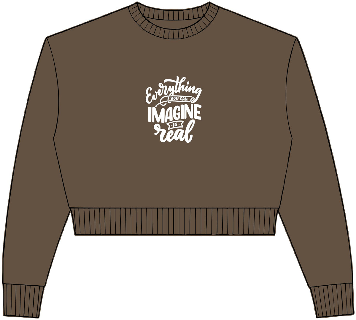 Womens Relaxed Crop Crewneck