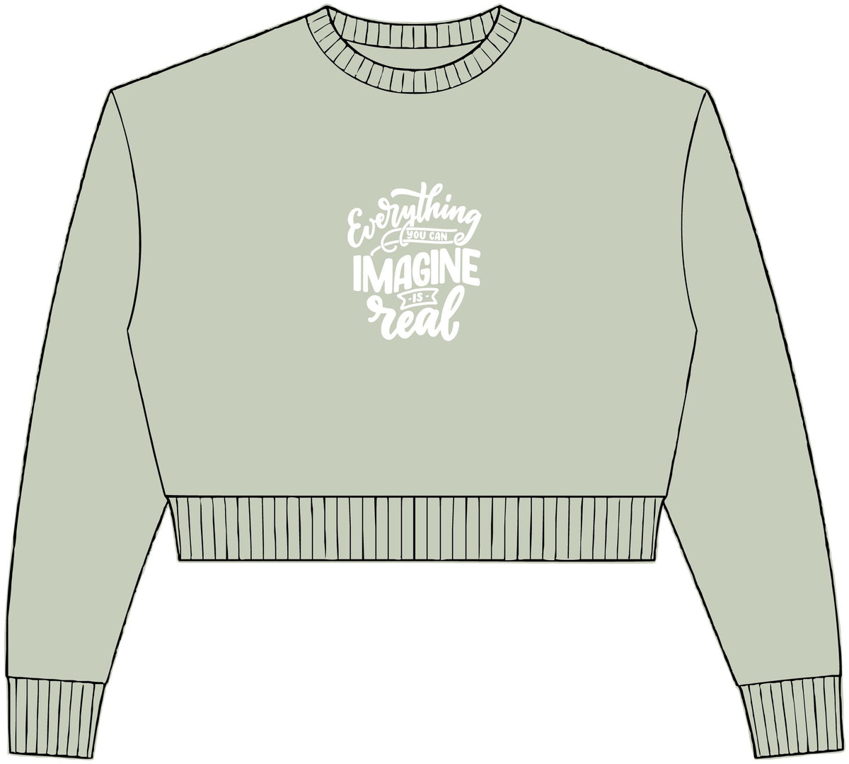 Womens Relaxed Crop Crewneck