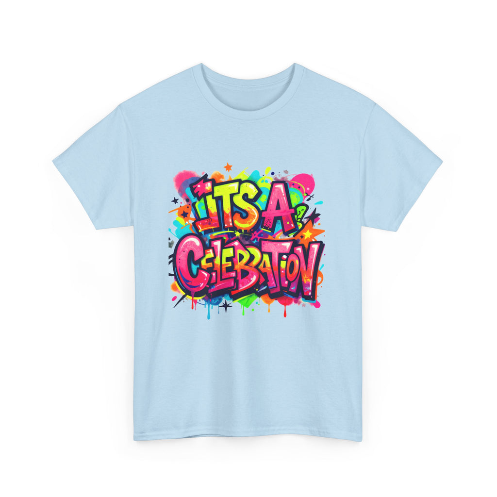 It’s a Celebration – Graffiti Graphic Heavy Cotton T-Shirt