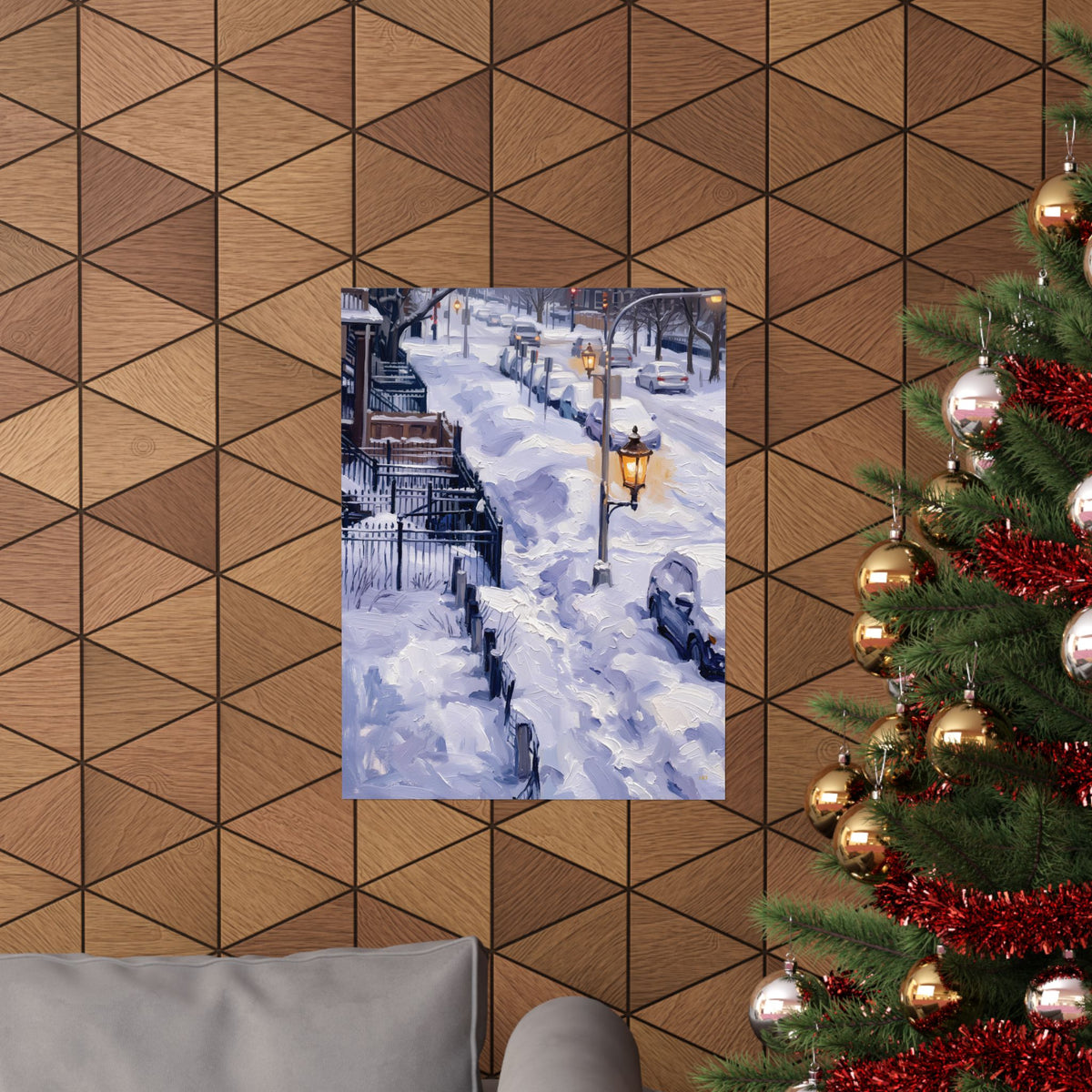 Winter Passage – Snowy Street Wall Art Poster