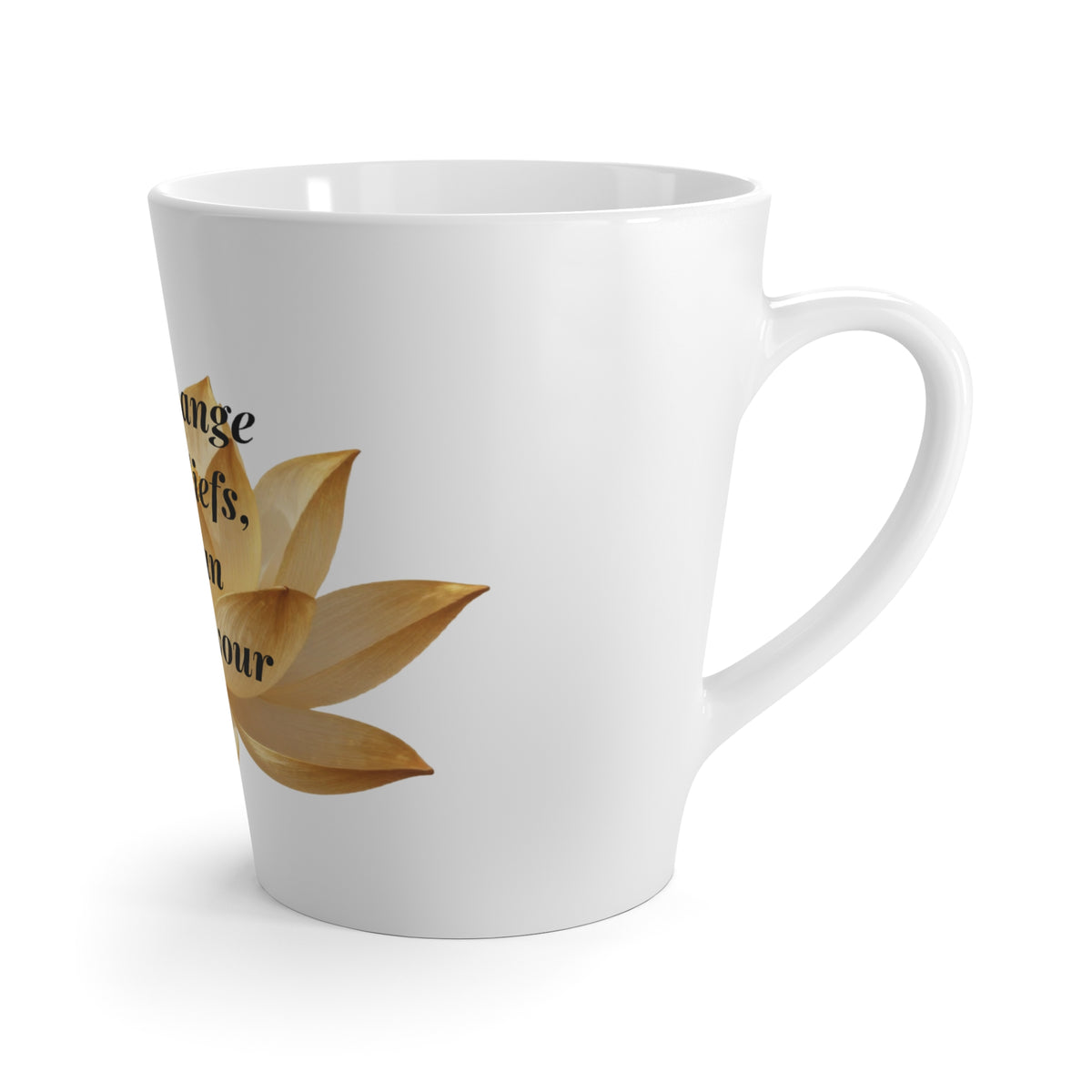 Golden Lotus Inspiration – 12 oz Latte Mug