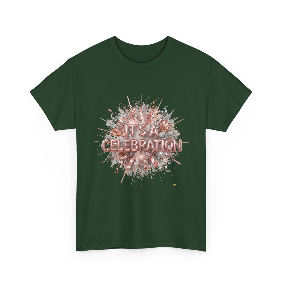 Celebration Floral Burst Tee — "It's a Celebration" Graphic T-Shirt