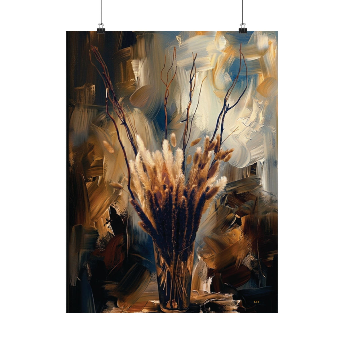Blue Bloom Elegance – Floral Wall Art Poster