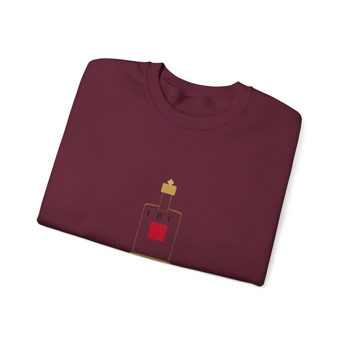 Crewneck Sweatshirt — Minimal Perfume Bottle Graphic with Subtle Script